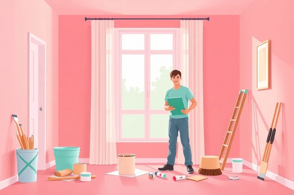 Intérieur rénové après travaux de peinture à Sarreguemines
